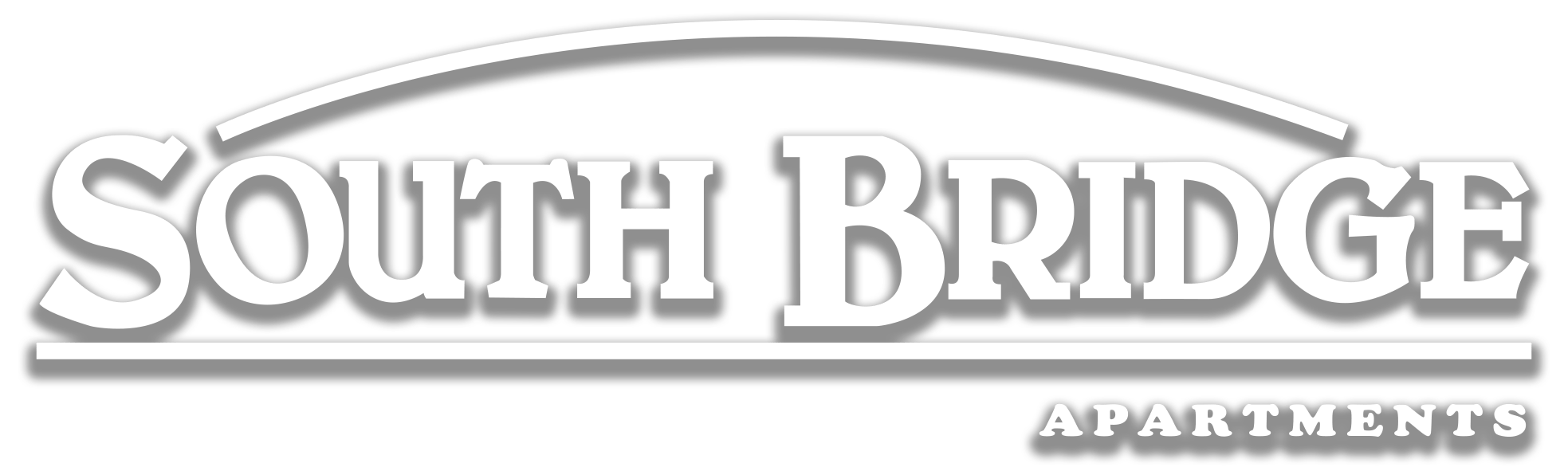The image is a logo for South Bridge Apartments.
